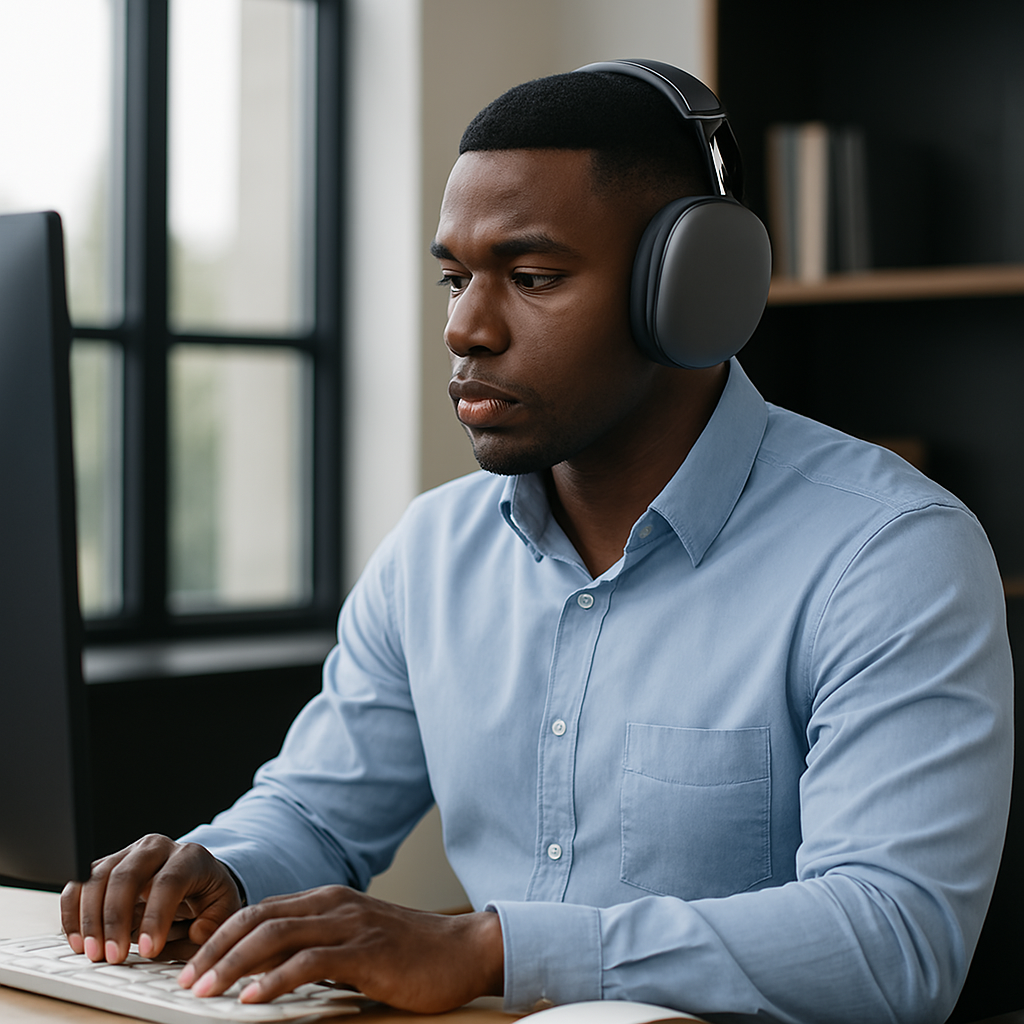 Premium Space Grey Wireless Over-Ear Headphones