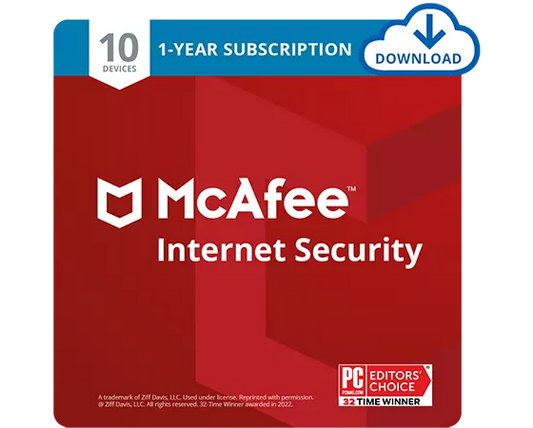 McAfee: Internet Protection (1 year, 10 devices) Latest Version