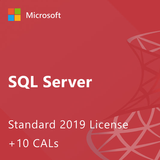 Microsoft SQL Server 2019 Standard - License + 10 CALs